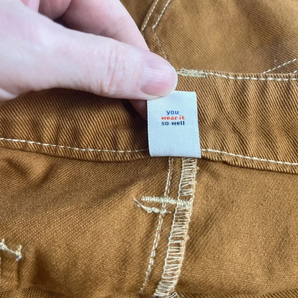 NWT Old Navy Size 2 Sly Fox Rust 100% Cotton Twill High Rise Utility Mini Skirt - Picture 10 of 12